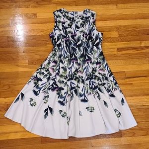 Danny & Nicole Sleeveless Floral Midi Fit & Flare Dress